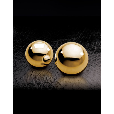 Bolas em Aço Inoxidável para Exercícios de Pompoarismo Na Cor Dourada - Fetish Fantasy Series Ben-Wa Balls Gold
