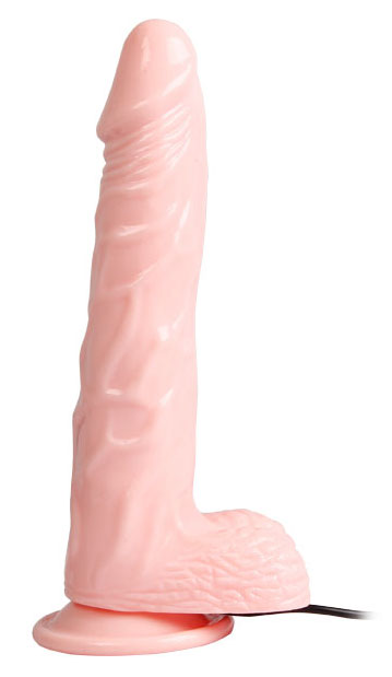 Fiery Dong - Pênis Rotativo em PVC com Vibração Multivelocidade, Auto Aquecimento e Ventosa - 18,5 x 3,7 cm - 2