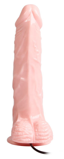 Fiery Dong - Pênis Rotativo em PVC com Vibração Multivelocidade, Auto Aquecimento e Ventosa - 18,5 x 3,7 cm - 3