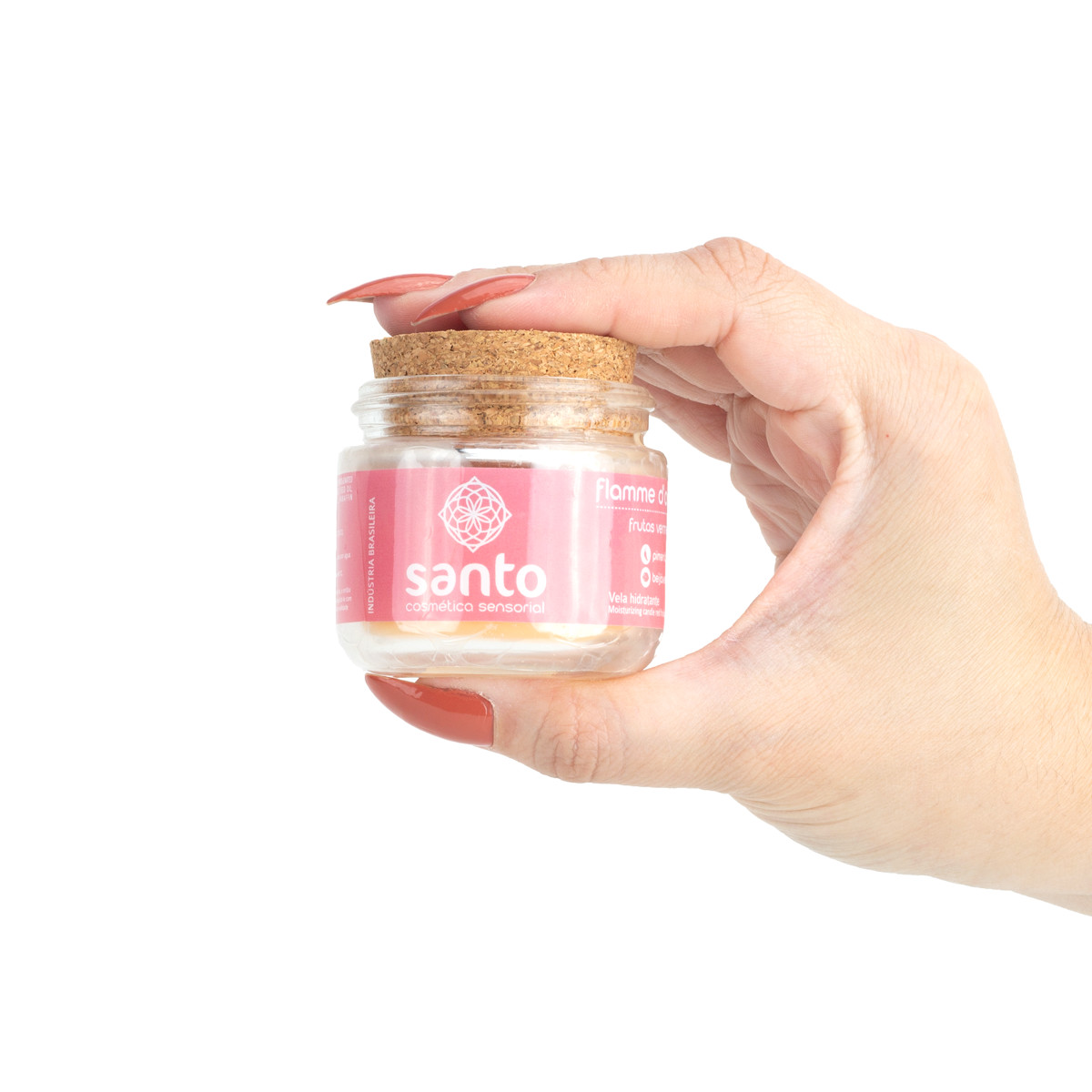 Vela Beijável para Sexo Oral - Santo Cosméticos Flamme D'Amour | Sabor: Frutas Vermelhas - 4