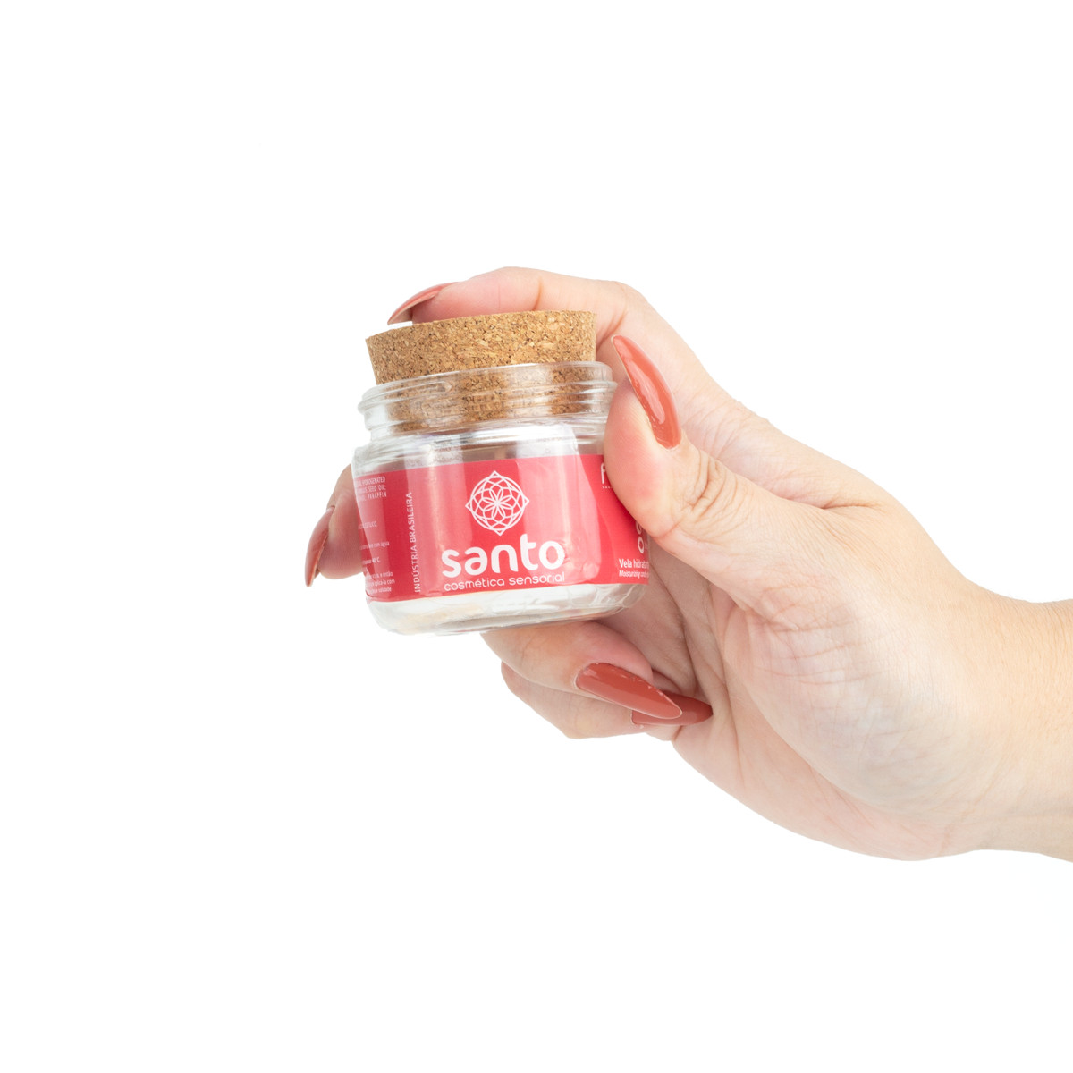 Vela Beijável para Sexo Oral - Santo Cosméticos Flamme D'Amour | Sabor: Morango - 4