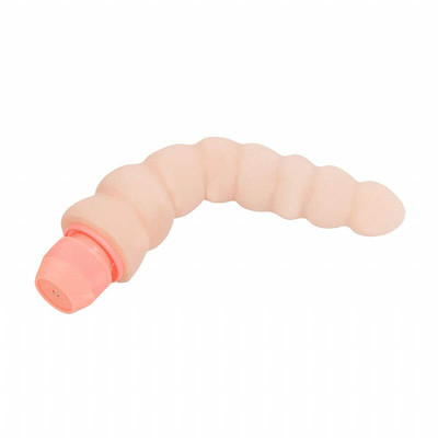 Foto 2 do produto Flexi Vibe Sensual Spine - Vibrador Ponto G Ondulado Vertebrado em Cyberskin e Multivelocidade - 14 x 4 cm