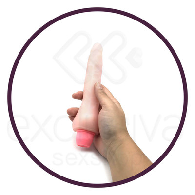 Foto 4 do produto Flexi Vibe Sensual Spine - Vibrador Ponto G Vertebrado em Cyberskin com Glande e Multivelocidade - 12,9 x 2,8 cm