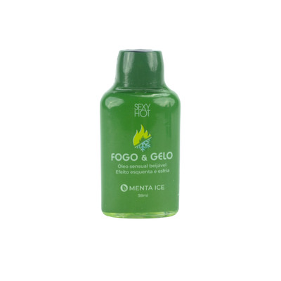 Óleo Comestível para Sexo Oral - Sexy Hot Fogo & Gelo Menta Ice | 38 ml
