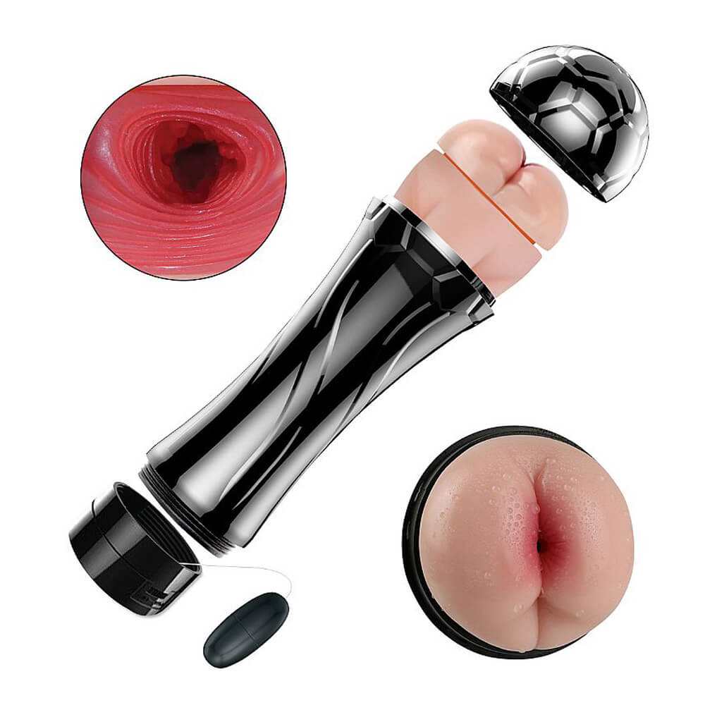 Masturbador Lanterna com Formato de Ânus em Cyberskin e Vibração Multivelocidade - Football Baby - 4