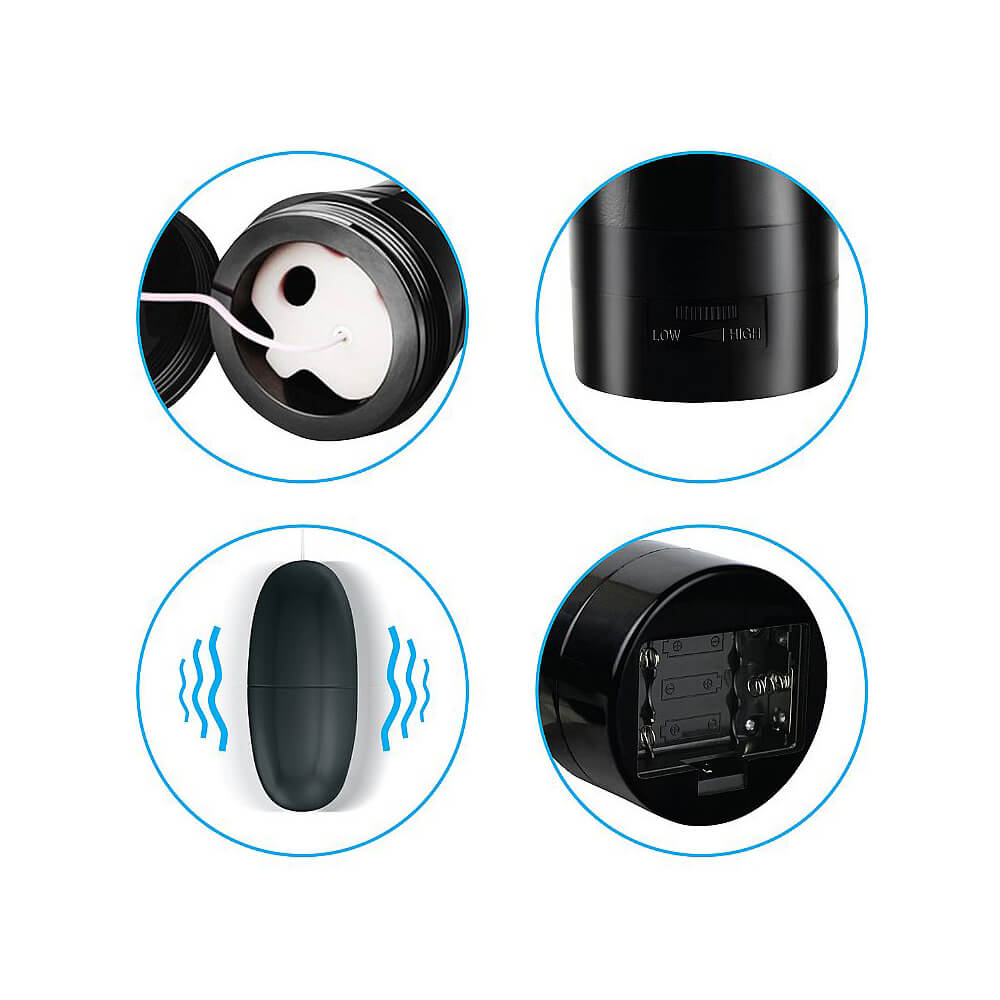 Masturbador Lanterna com Formato de Ânus em Cyberskin e Vibração Multivelocidade - Football Baby - 5