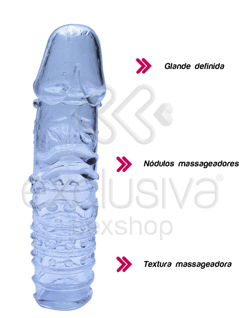 Capa Peniana em Silicone com Glande Definida, Textura e Nódulos - Four Beast Dragon | 14,3 x 3,4 cm | 2 Cores - 4