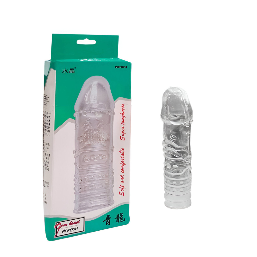 Capa Peniana em TPR com Glande Definida, Textura e Nódulos - Four Beast Dragon | 14,3 x 3,4 cm | Disponível em 2 Cores - 4