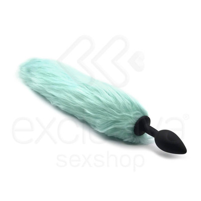 Foto 3 do produto Plug Anal de Luxo em Silicone com Rabo Vertebrado e Luz - Fox Tail & Cat Ear - 42 cm