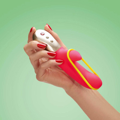 Vibrador Ponto G Recarregável em Silicone Soft Touch com Estimulador de Clítoris e 6 Modos de Vibração, a Prova D'Água - Fun Factory Amorino | 17,5 x 3 cm | Disponível em 2 Cores