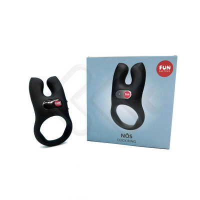 Foto 1 do produto Anel Peniano Recarregável em Silicone com 5 Intensidades de Vibração e Estimulador Clitoriano - Fun Factory Nós | Cor: Preto
