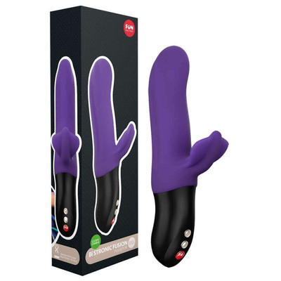Foto 1 do produto Fun Factory Bi Stronic Fusion - Pulsador Ponto G Recarregável em Silicone com Estimulador de Clítoris, 6 Modos de Vibração e 8 Modos de Pulsação que Imitam o Movimento de Vai e Vem - 21,5 x 4 cm | Cor: Roxo