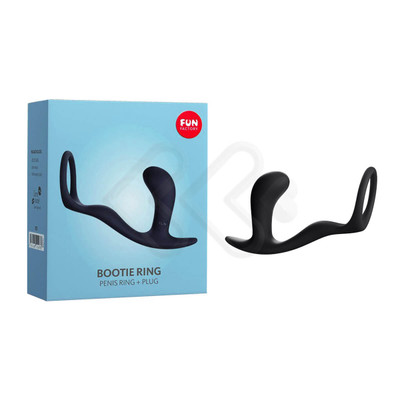 Foto 1 do produto Fun Factory Bootie Ring - Anel Peniano em Silicone Soft Touch com Plug Anal e Estimulador de Próstata - 6,3 x 3 cm