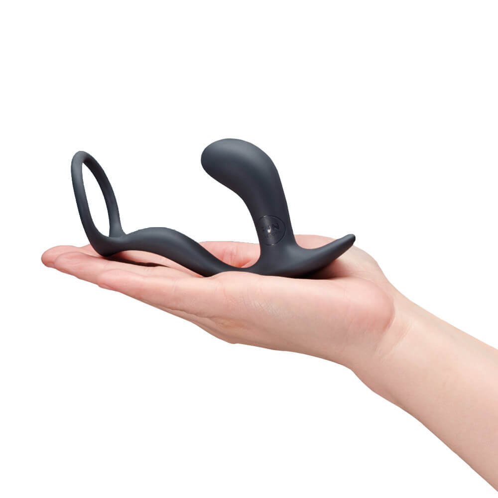 Fun Factory Bootie Ring - Anel Peniano em Silicone Soft Touch com Plug Anal e Estimulador de Próstata - 6,3 x 3 cm - 9