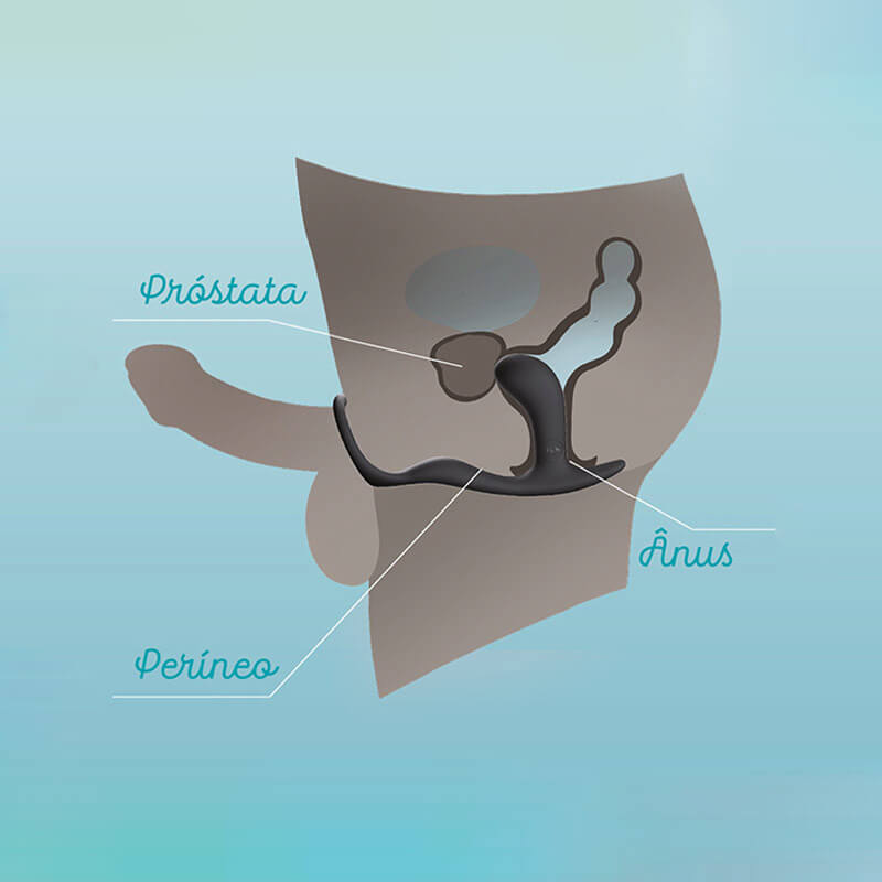 Fun Factory Bootie Ring - Anel Peniano em Silicone Soft Touch com Plug Anal e Estimulador de Próstata - 6,3 x 3 cm - 8