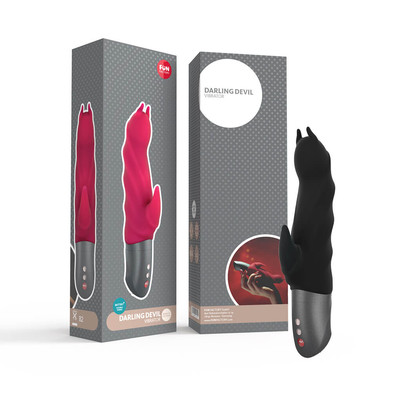 Foto 4 do produto Vibrador em Silicone Soft Touch com Estimulador de Clitóris e 6 Modos de Vibração, a Prova D'Água - Fun Factory Darling Devil | 20,5 x 3,5 cm | 2 Cores