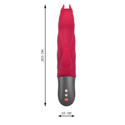 Foto 3 do produto Vibrador em Silicone Soft Touch com Estimulador de Clitóris e 6 Modos de Vibração, a Prova D'Água - Fun Factory Darling Devil | 20,5 x 3,5 cm | 2 Cores