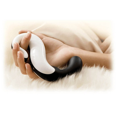 Foto 4 do produto Fun Factory Delight - Vibrador Estimulador de Ponto G em Silicone Recarregável com 8 Intensidades de Vibração - 15,2 x 3,2 cm | Cor: Branco com Detalhe Preto