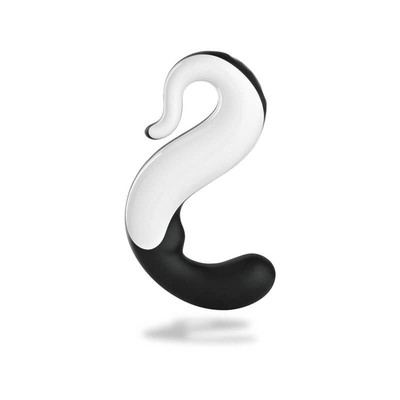 Foto 2 do produto Fun Factory Delight - Vibrador Estimulador de Ponto G em Silicone Recarregável com 8 Intensidades de Vibração - 15,2 x 3,2 cm | Cor: Branco com Detalhe Preto