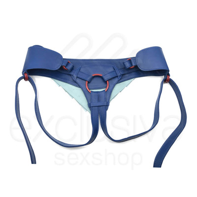 Fun Factory - Cinta Strap-on Toii Detalhe Escamado | Cor: Azul