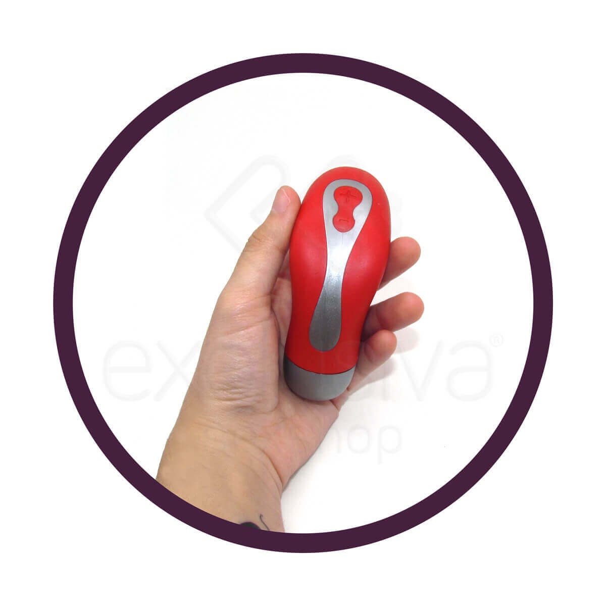 Fun Factory LayaSpot - Massageador em Silicone com Vibração Multivelocidade - 10,5 x 4 CM | Cor: Vermelho - 6