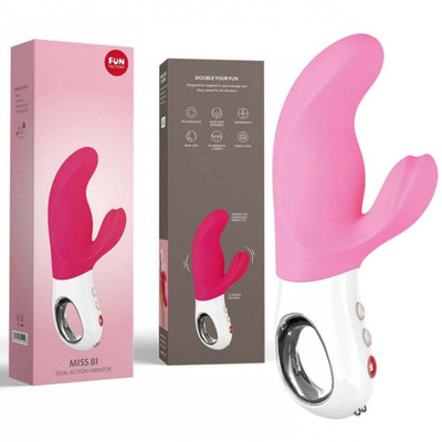 Foto 10 do produto Vibrador Rabbit Recarregável em Silicone com 6 Modos de Vibração e Função de Trava - Fun Factory Miss Bi | 7,8 x 4 cm | Disponível em 4 Cores