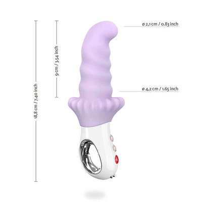 Foto 6 do produto Fun Factory Moody Vibrator - Vibrador Estimulador de Ponto G ou Próstata Flexível, Recarregável em Silicone Vegano e 6 Modos de Vibração - 19 x 4 cm | Cor: Violeta