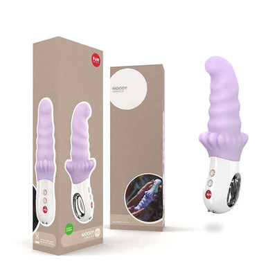 Foto 1 do produto Fun Factory Moody Vibrator - Vibrador Estimulador de Ponto G ou Próstata Flexível, Recarregável em Silicone Vegano e 6 Modos de Vibração - 19 x 4 cm | Cor: Violeta
