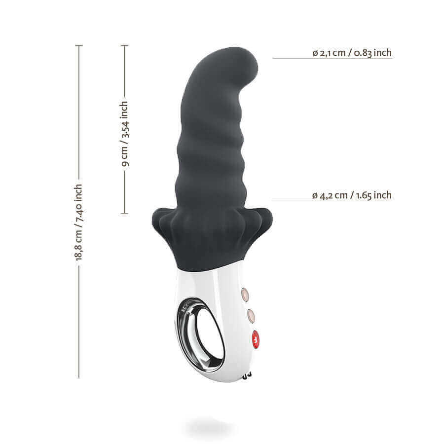 Fun Factory Moody Vibrator - Vibrador Estimulador de Ponto G ou Próstata Flexível, Recarregável, em Silicone Vegano e 6 Modos de Vibração - 19 x 4 cm | Cor: Preto - 4