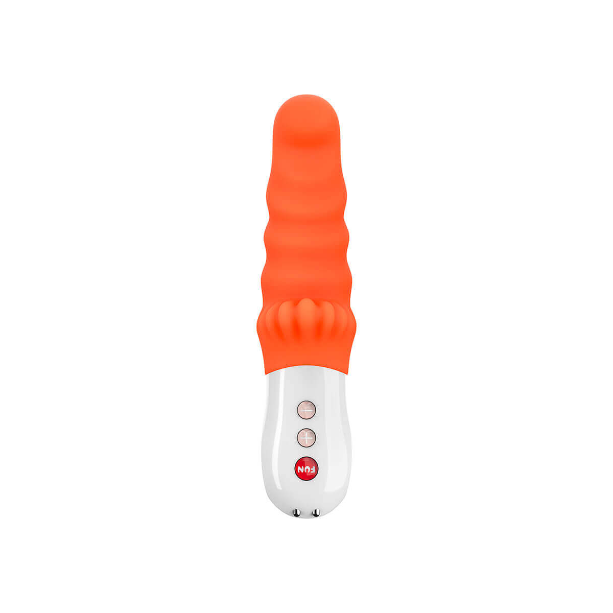 Fun Factory Moody Vibrator - Vibrador Estimulador de Ponto G ou Próstata Flexível, Recarregável em Silicone Vegano e 6 Modos de Vibração - 19 x 4 cm | Cor: Laranja - 3