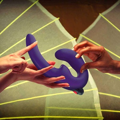 Vibrador Estimulador de Ponto G e Clítoris Recarregável com 5 Modos de Vibração - Fun Factory Sharevibe - 12,8 x 3,5 cm | Cor: Roxo