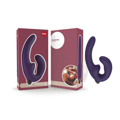 Vibrador Estimulador de Ponto G e Clítoris Recarregável com 5 Modos de Vibração - Fun Factory Sharevibe - 12,8 x 3,5 cm | Cor: Roxo