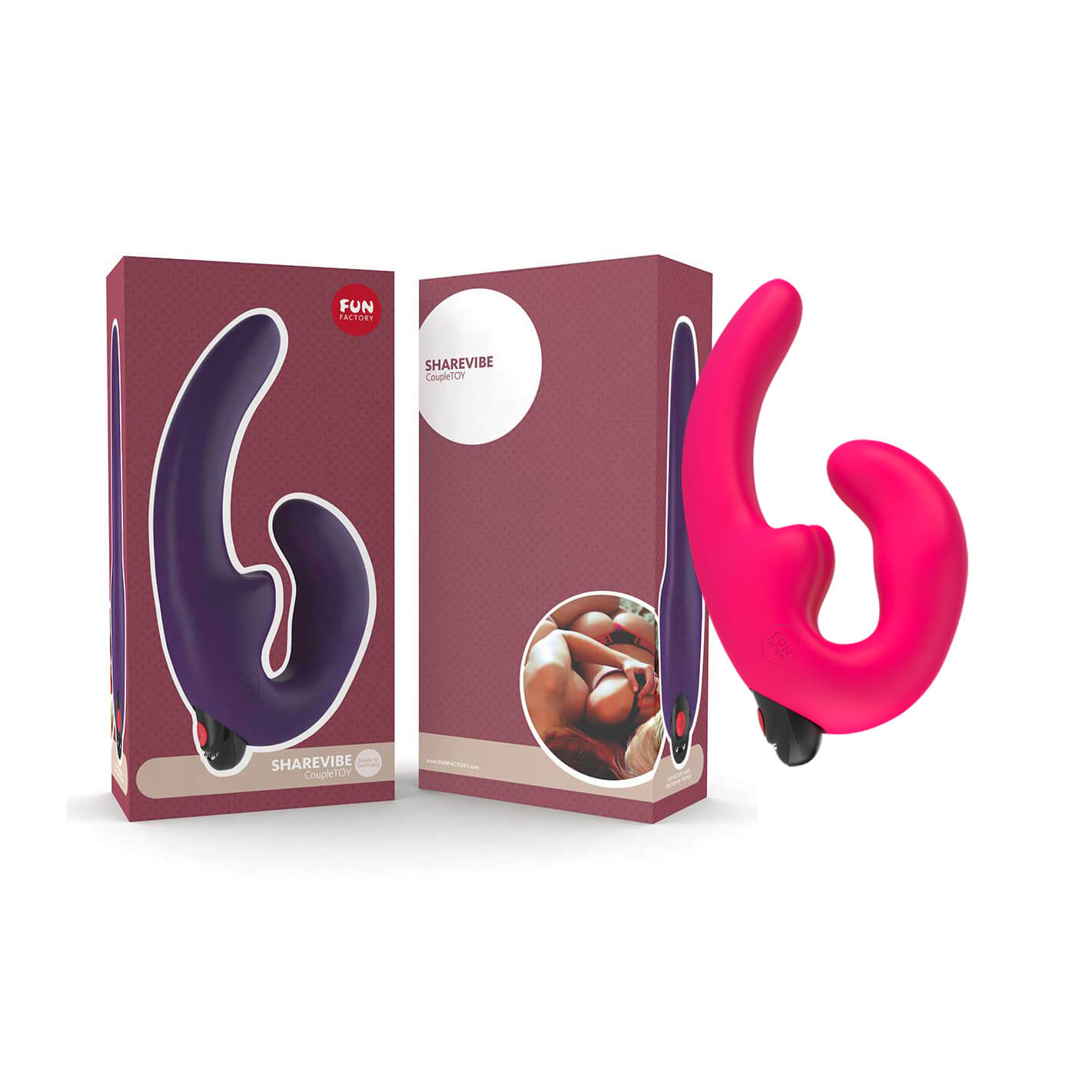 Vibrador Estimulador de Ponto G e Clítoris Recarregável com 5 Modos de Vibração - Fun Factory Sharevibe - 12,8 x 3,5 cm | Cor: Pink - 10