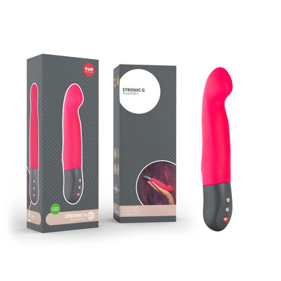 Foto 1 do produto Fun Factory Stronic G - Massageador Recarregável com estimulador de Ponto G e 10 Pulsações à Prova D'Água - 21,5 x 3,6 cm | Cor: Rosa