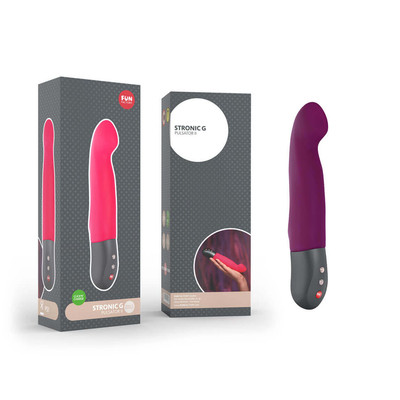 Foto 1 do produto Fun Factory Stronic G - Massageador Recarregável com estimulador de Ponto G e 10 Pulsações à Prova D'Água - 21,5 x 3,6 cm | Cor: Roxo