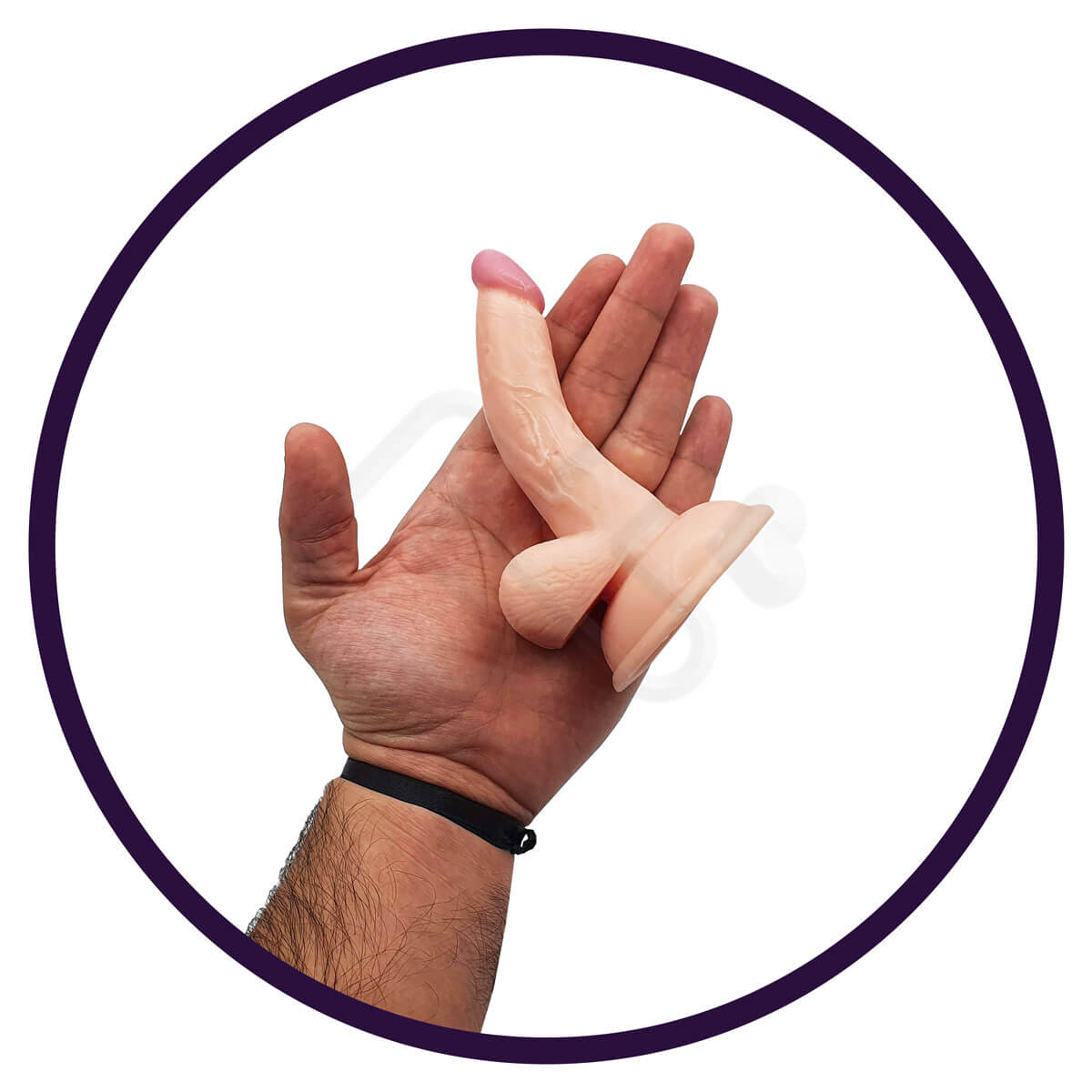 G-Girl Style 4 - Prótese Peniana Realística em PVC com Escroto e Ventosa - 8,3 x 2,5 cm - 3