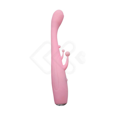 Foto 3 do produto Vibrador de Ponto G em Silicone com Mini Estimuladores para Clitóris e 10 Modos de Vibração - G-Spot Quick Orgasm | 10 x 1,8 cm
