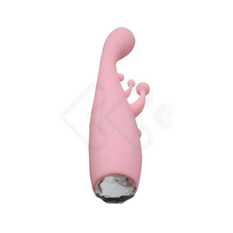 Vibrador de Ponto G em Silicone com Mini Estimuladores para Clitóris e 10 Modos de Vibração - G-Spot Quick Orgasm | 10 x 1,8 cm - 4