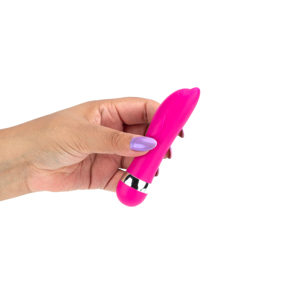 Vibrador Personal em Formato de Golfinho com Vibração Multivelocidade - G-Spot | 11,5 x 2,5 cm | Disponível em 2 Cores - 4