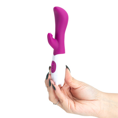 Foto 7 do produto Vibrador Ponto G com Estimulador Clitoriano Recarregável e 10 Modos de Vibração - G-Spot | 6,7 x 3,1 cm | Disponível em 2 Cores