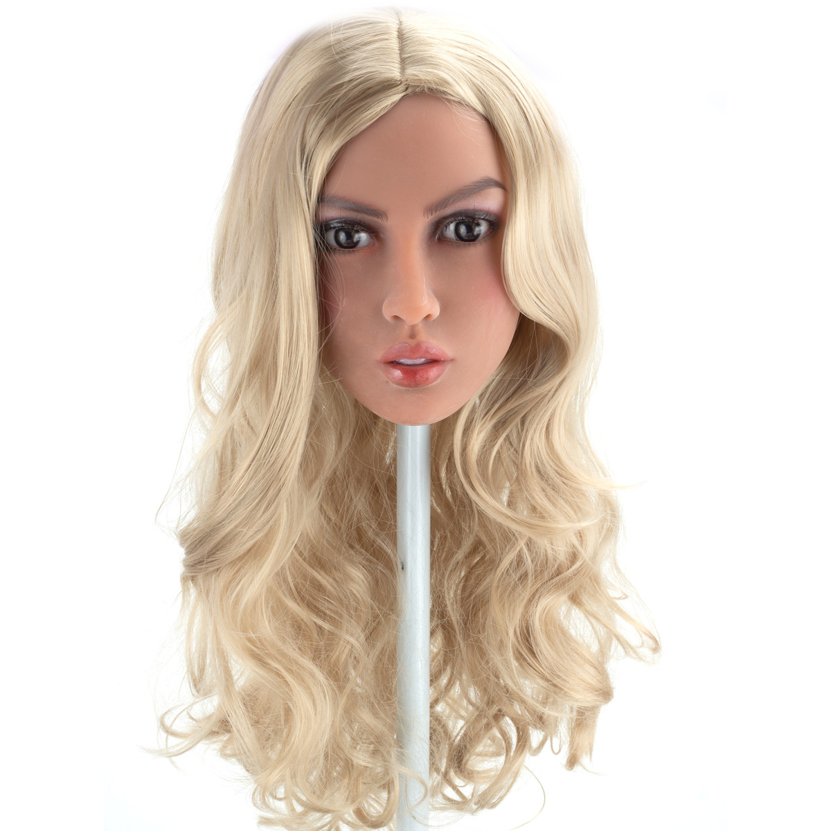 Gabi - Boneca Realística em TPE com Pele Bronzeada, Olhos Castanhos, Cabelo Loiro, Seios Médios, Vértebras em Aço e Acessórios - 35 KG e 1,43 Metros de Altura - 12