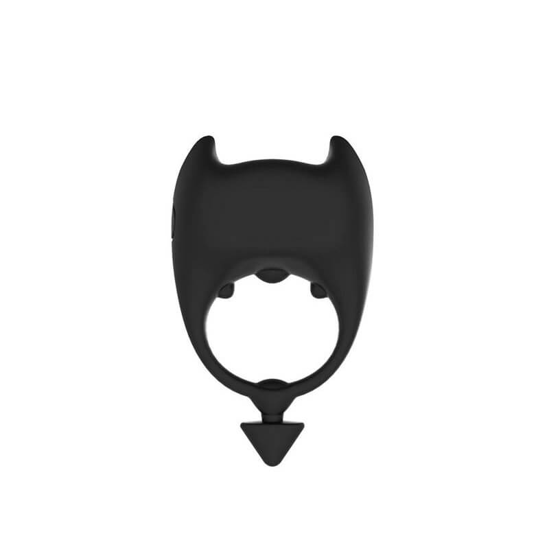 Gagu Tiny Demon Cock Ring - Anel Peniano em Silicone Cirúrgico com Bullet e Vibração Única - 7,5 x 4,5 cm | Cor: Preto - 3