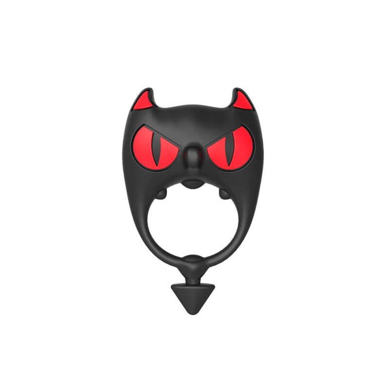 Gagu Tiny Demon Cock Ring - Anel Peniano em Silicone Cirúrgico com Bullet e Vibração Única - 7,5 x 4,5 cm | Cor: Preto - 4