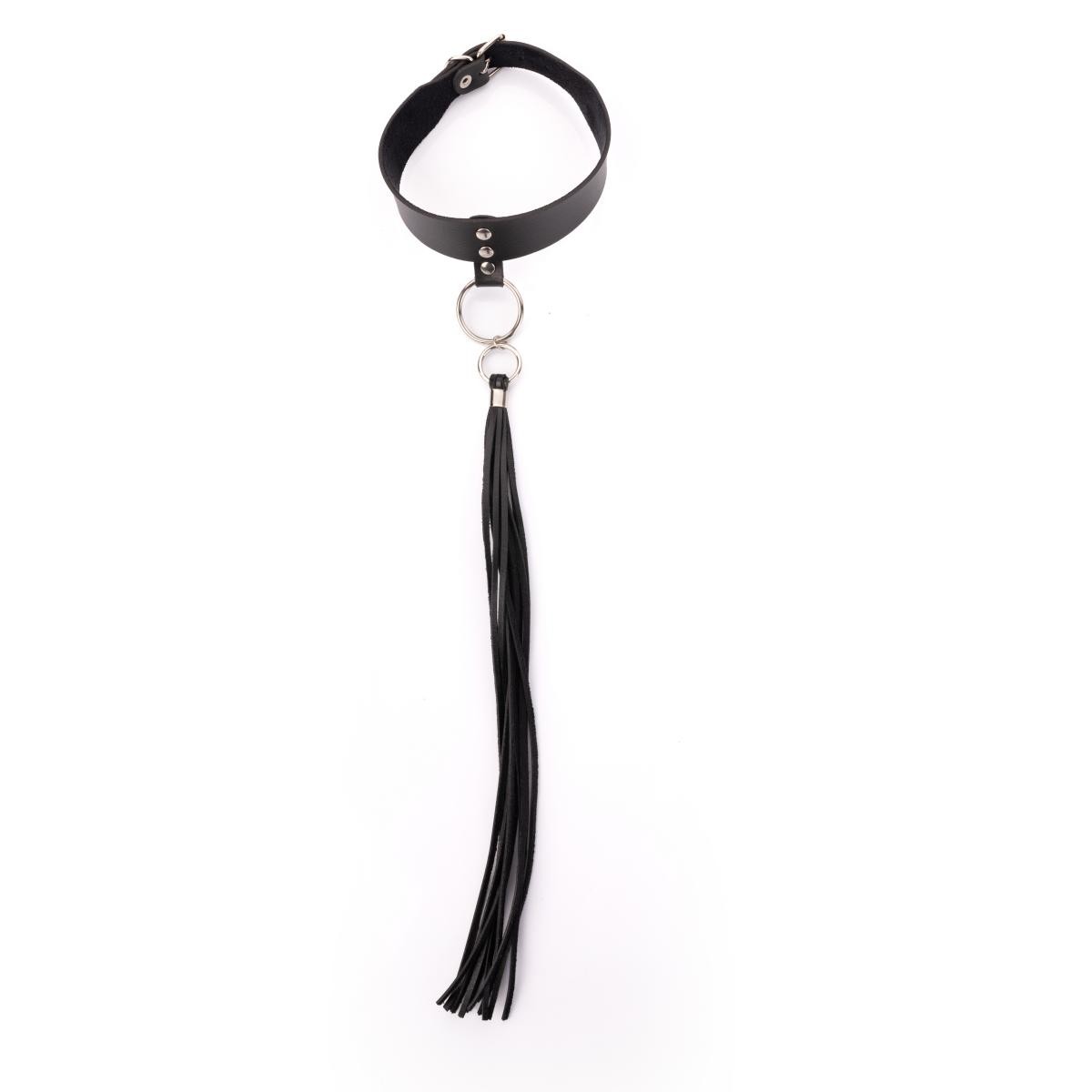 Gargantilha Elegance em Couro Montana com Argola e Detalhes Niquelados - New Star Couro - 2