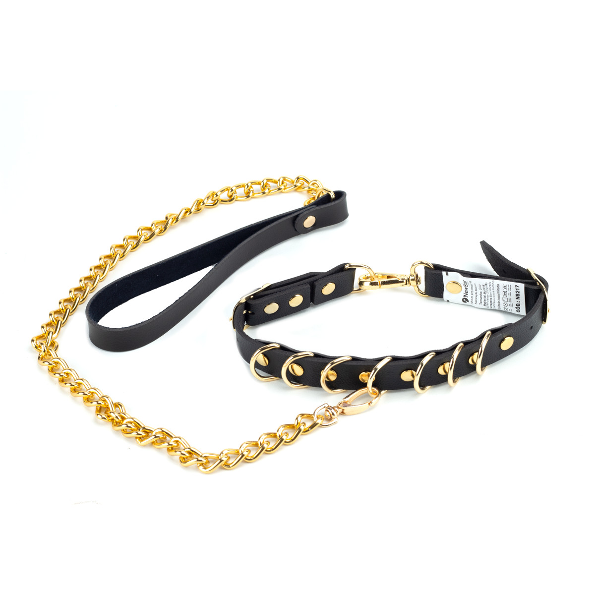 Gargantilha Queen Gold com Guia e Correntes Douradas - Exclusiva Linha Sado - 2