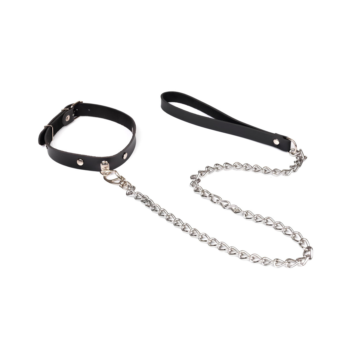 Gargantilha Slim com Guia de Corrente - New Star Couros | Tamanho Único - 2