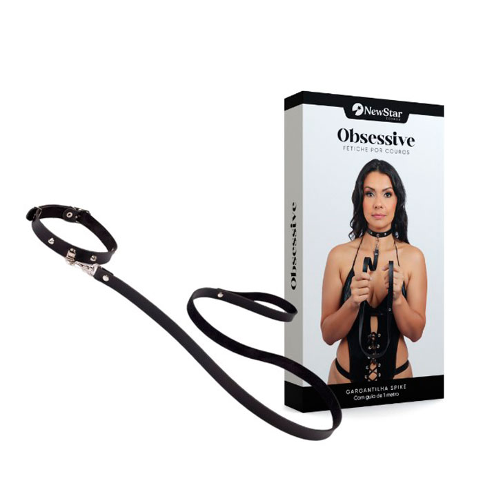 Gargantilha Spike com Guia de 1 Metro | New Star Couros - 3