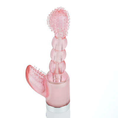 Foto 2 do produto Vibrador Estimulador de Ponto G e Clítoris Recarregável com 4 Intensidades de Vibração e 4 Velocidades de Rotação - Gegi | 10 x 3 cm