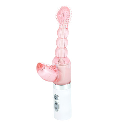 Vibrador Estimulador de Ponto G e Clítoris Recarregável com 4 Intensidades de Vibração e 4 Velocidades de Rotação - Gegi | 10 x 3 cm