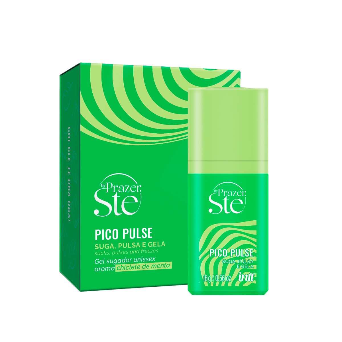 Gel com Aroma de Menta e Efeito de Sucção, Pulsação e Vibração - Intt Pico Pulse By Prazer Ste | 16g - 2
